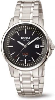 BOCCIA Herren - Armbanduhr Solar 3643-04